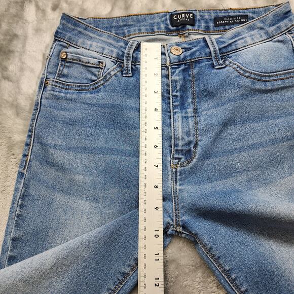 Curve Appeal Jeans Womens 6/28 Blue High Rise Essential Skinny Stretch Denim - Picture 11 of 14